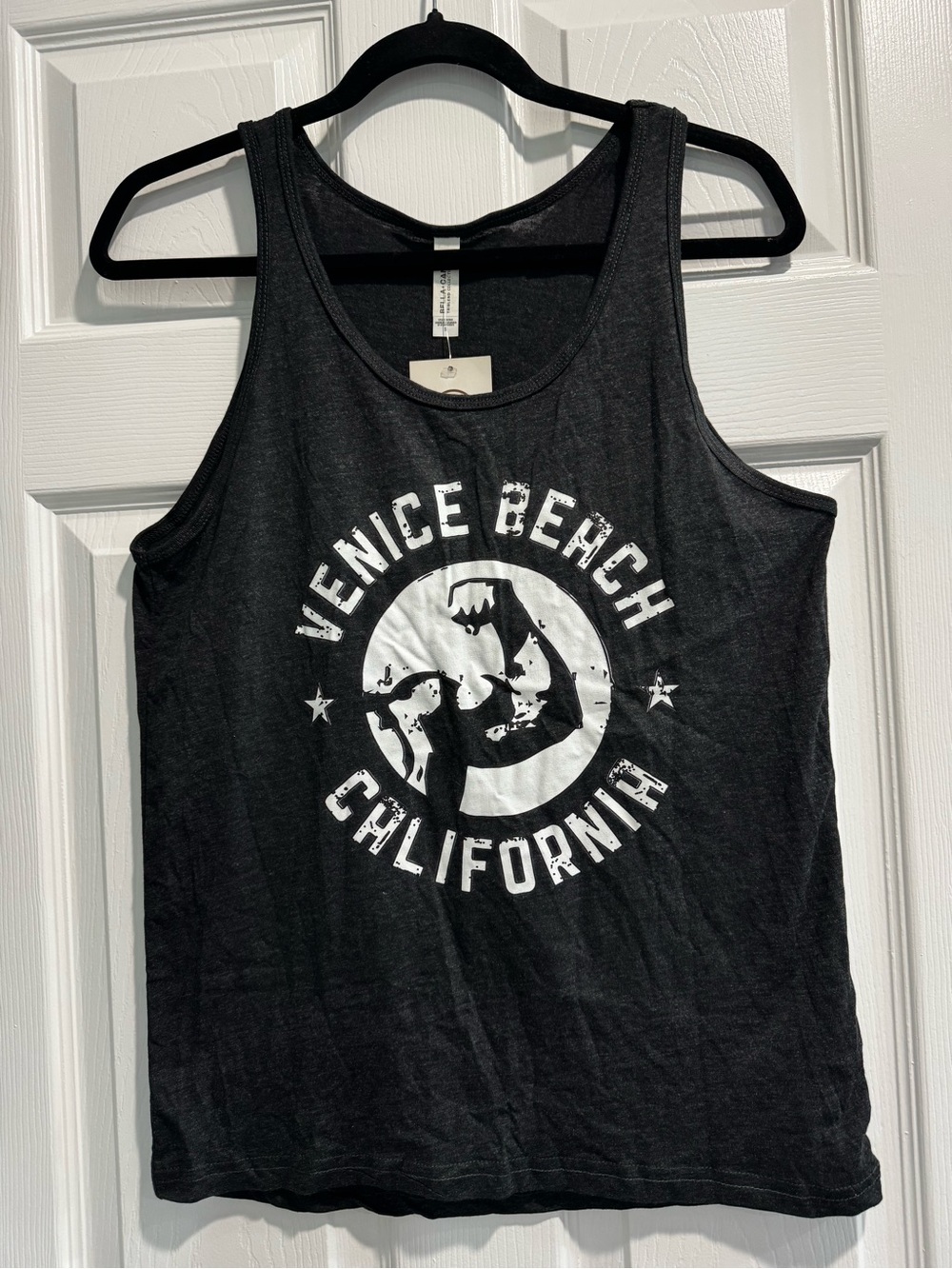 Venice Beach California Graphic Tank Top - Black & White